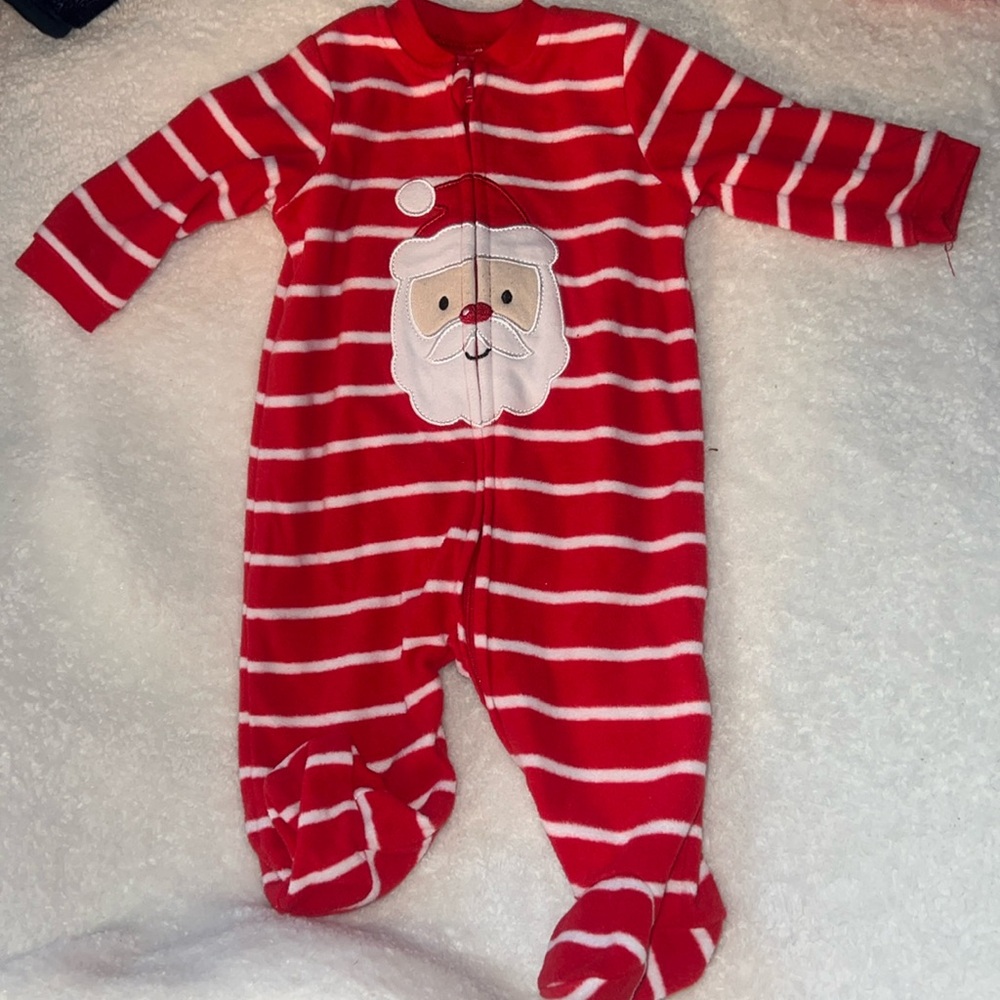 *Like New* Christmas Santa Baby Footie Pajamas | 3 months